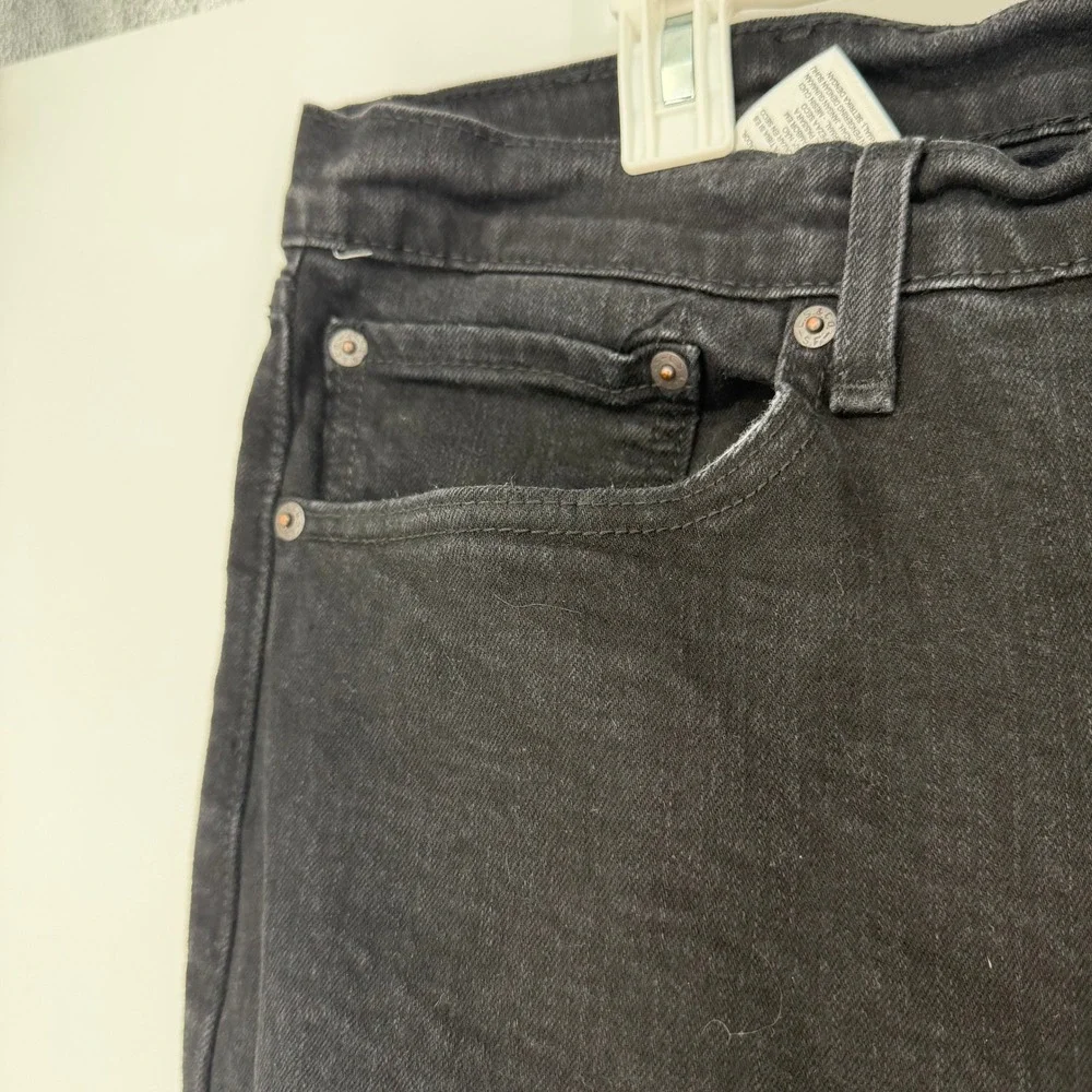 Levi's 505 Regular Fit Men 40x32 Black Jeans Straight Leg Denim Gorpcore Classic